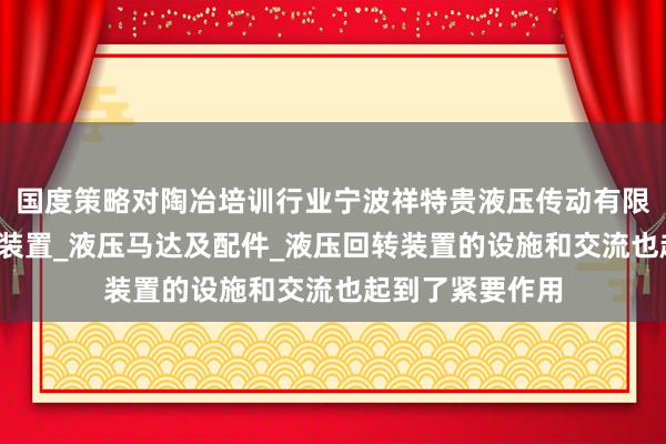 国度策略对陶冶培训行业宁波祥特贵液压传动有限公司_液压传动装置_液压马达及配件_液压回转装置的设施和交流也起到了紧要作用
